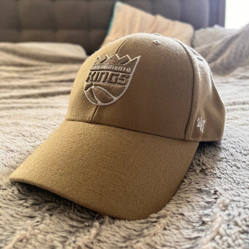 Sacramento Kings Adjustable Hat Snapback Type Tan Rare 47 Brand New With Tags!!!